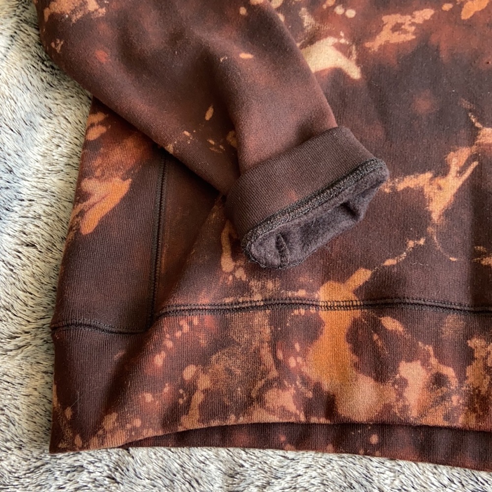 Reverse Tie Dye Bleach Dye Crewneck Crop Vintage - Picture 3 of 16
